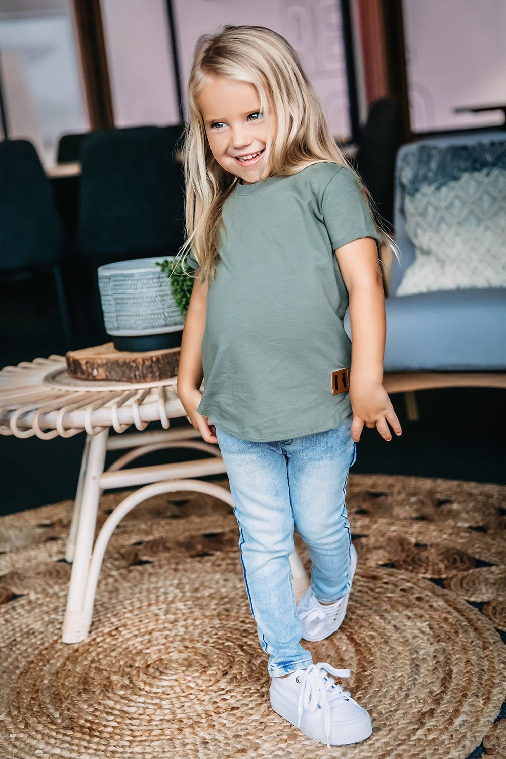 Beau Hudson Raw Edge Tee Military