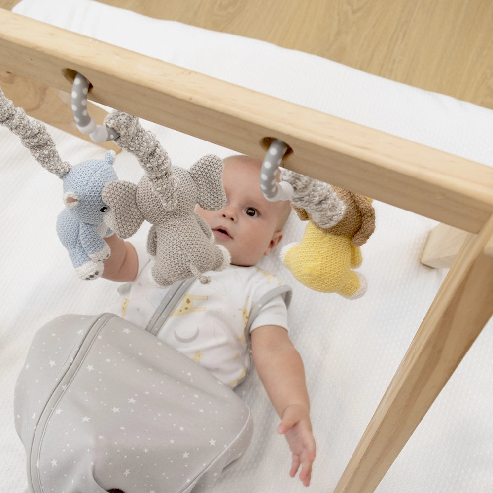 Living Textiles 2pk Stroller Toys Elephant & Hippo