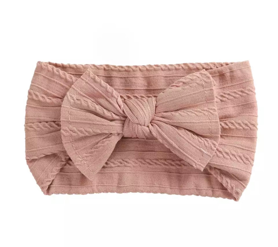 Topknot Bow Headband – Various Colours