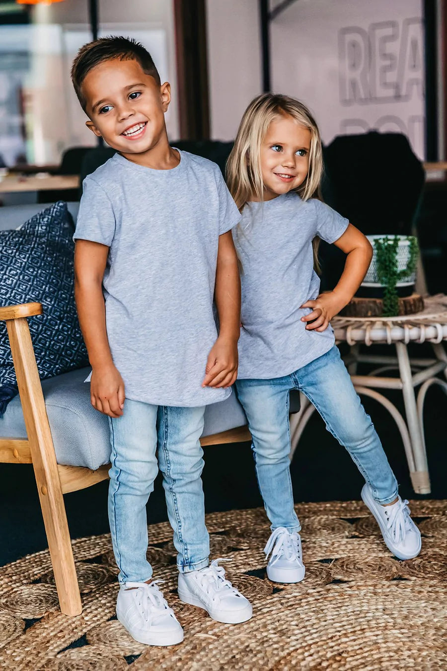 Beau Hudson Raw Edge Tee Grey