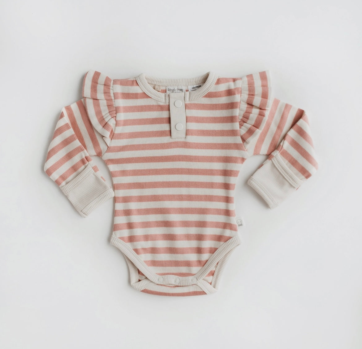 Snuggle Hunny Rose Stripe Long Sleeve Bodysuit