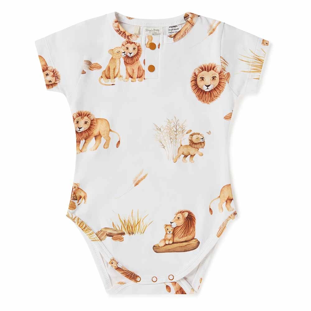 Snuggle Hunny Lion Short Sleeve Bodysuit