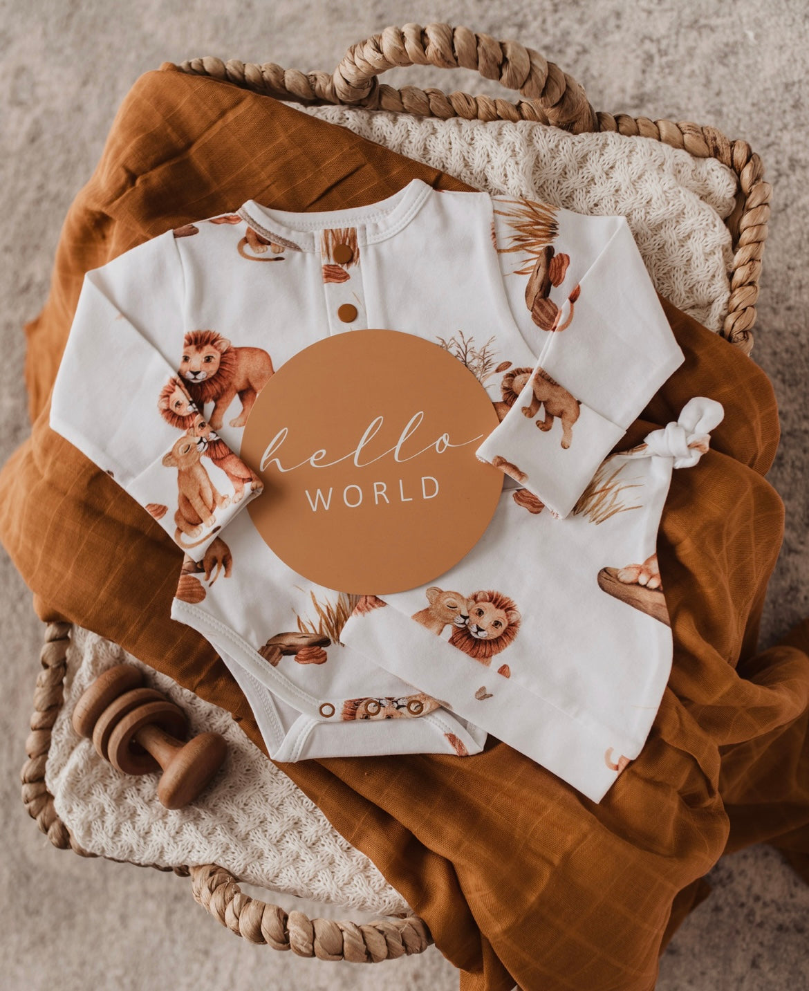 Snuggle Hunny Lion Long Sleeve Bodysuit
