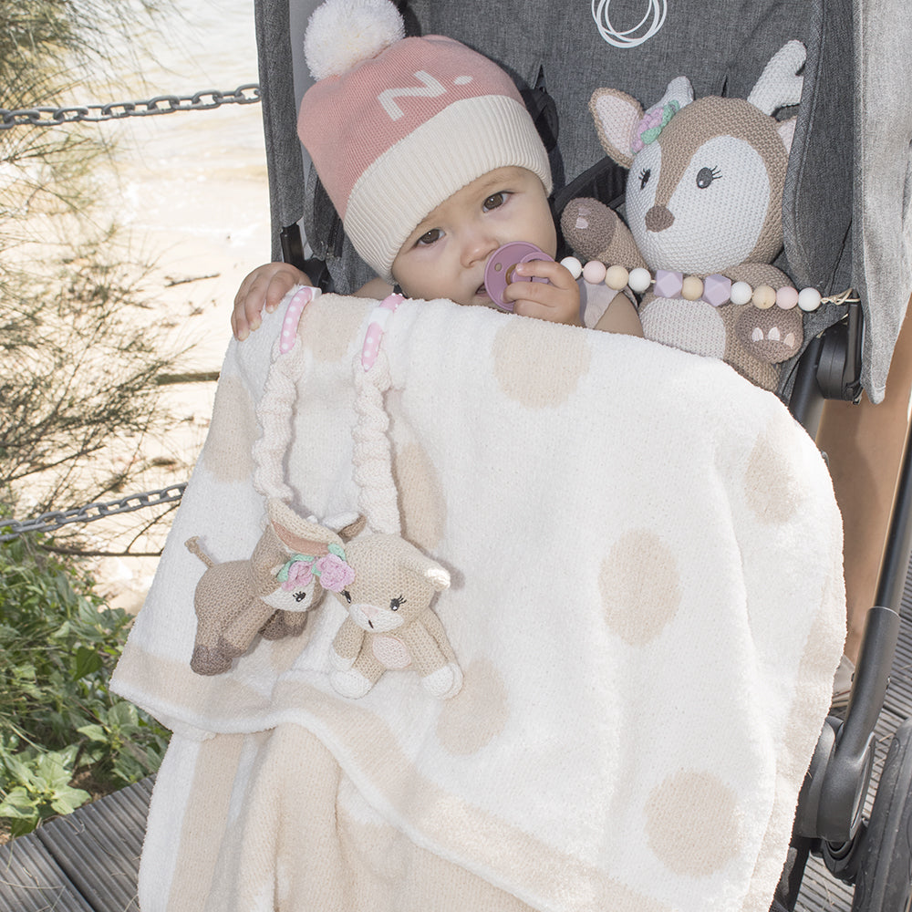 Living Textiles 2pk Stroller Toys Fawn & Bunny