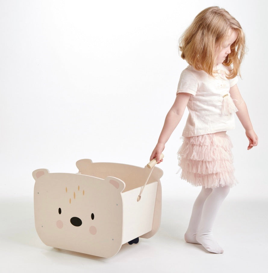 Pull Along Bear Cart