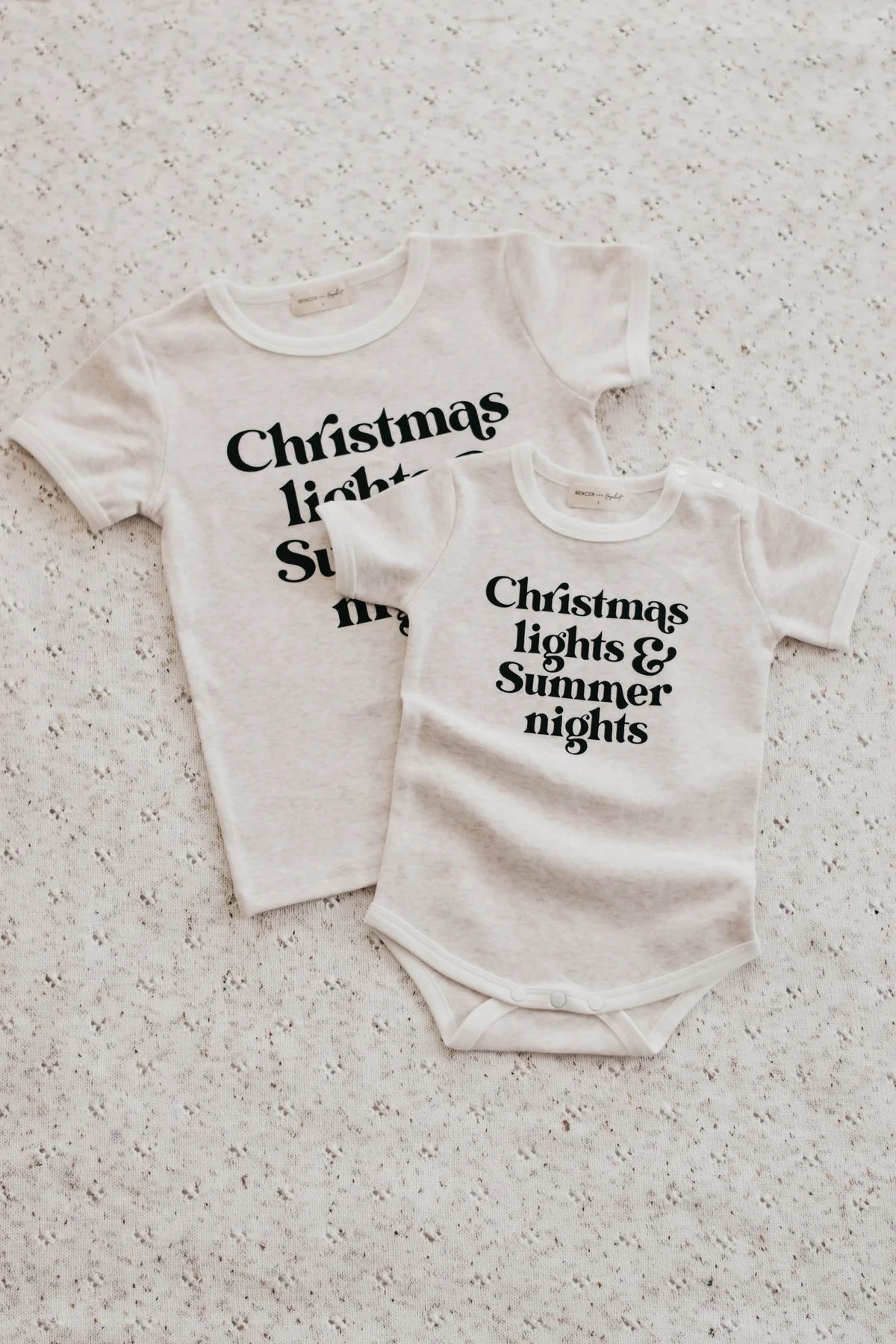 Bencer & Hazelnut Christmas Lights Bodysuit/Tee