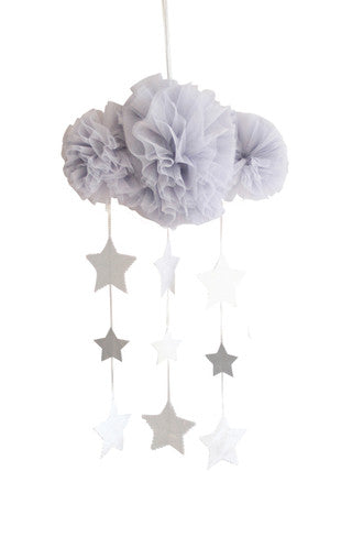 Alimrose Tulle Cloud Mobile Mist & Silver