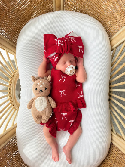 Little & Fern Knit Summer Set Rudolph Bows PRE-ORDER