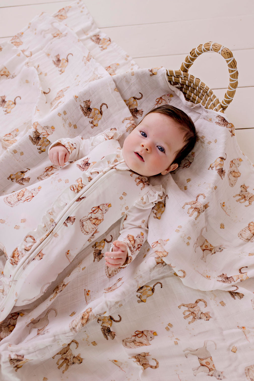 Confetti Kidz Royal Whiskers Bamboo Zipsuit