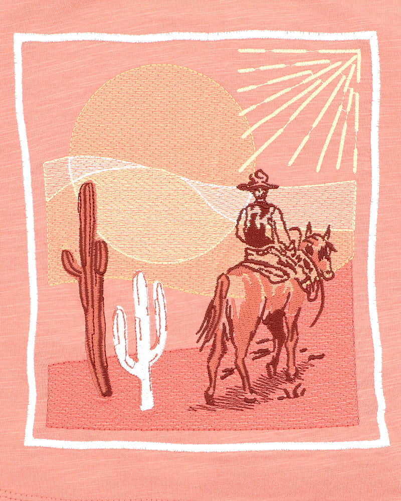 Fox & Finch Desert Dust Abstract Oasis Horse Tee