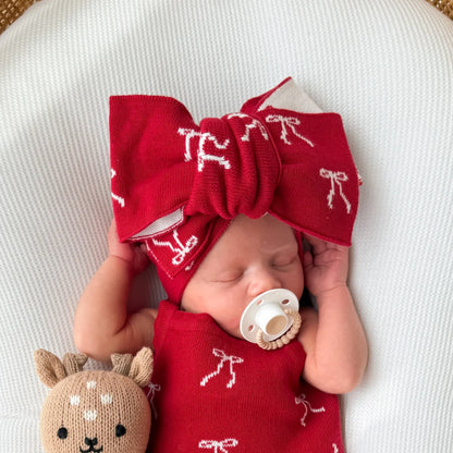 Little & Fern Knit Summer Set Rudolph Bows PRE-ORDER