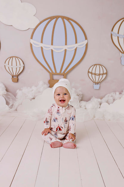 Confetti Kidz Circus Bunnies Bamboo Zipsuit
