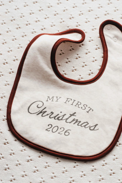 Bencer & Hazelnut ‘My First Christmas’ Bib PREORDER