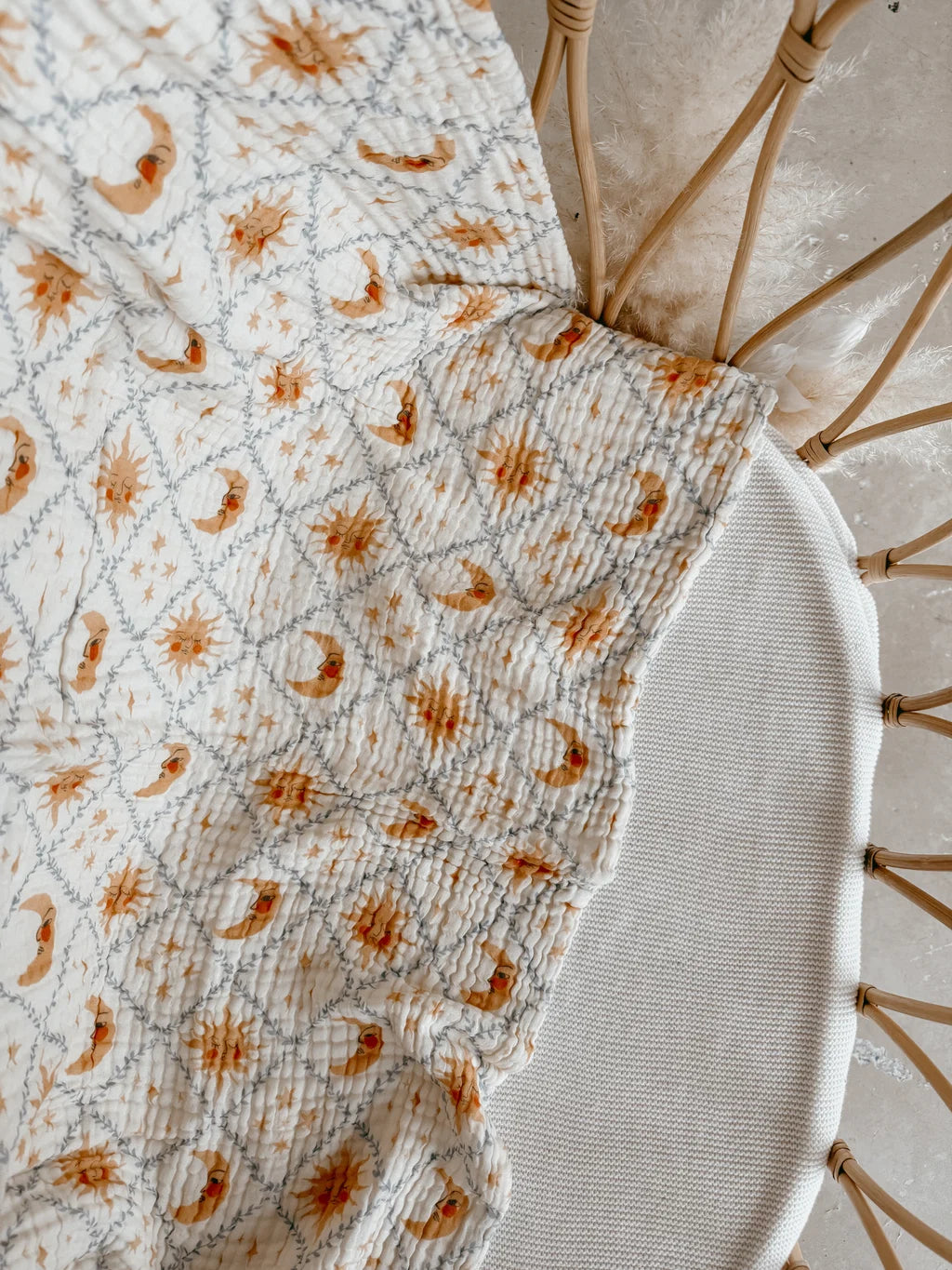 Blossom & Pear Heritage Muslin Blanket Celestial Skies