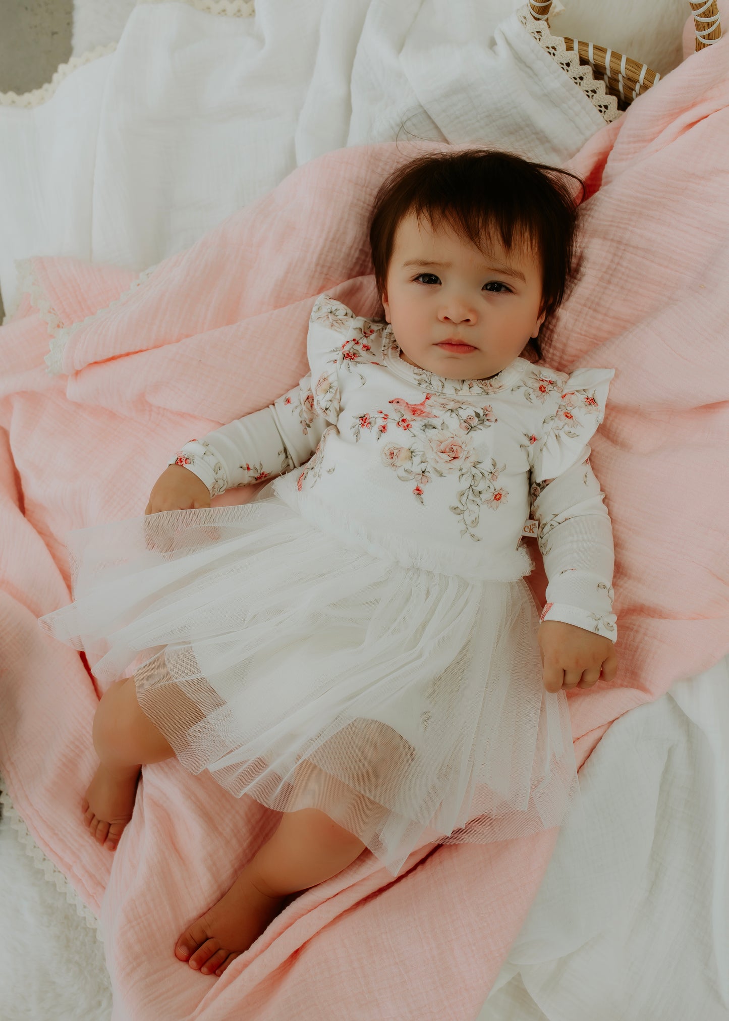 Confetti Kidz Rose Garden Onesie Tutu Dress
