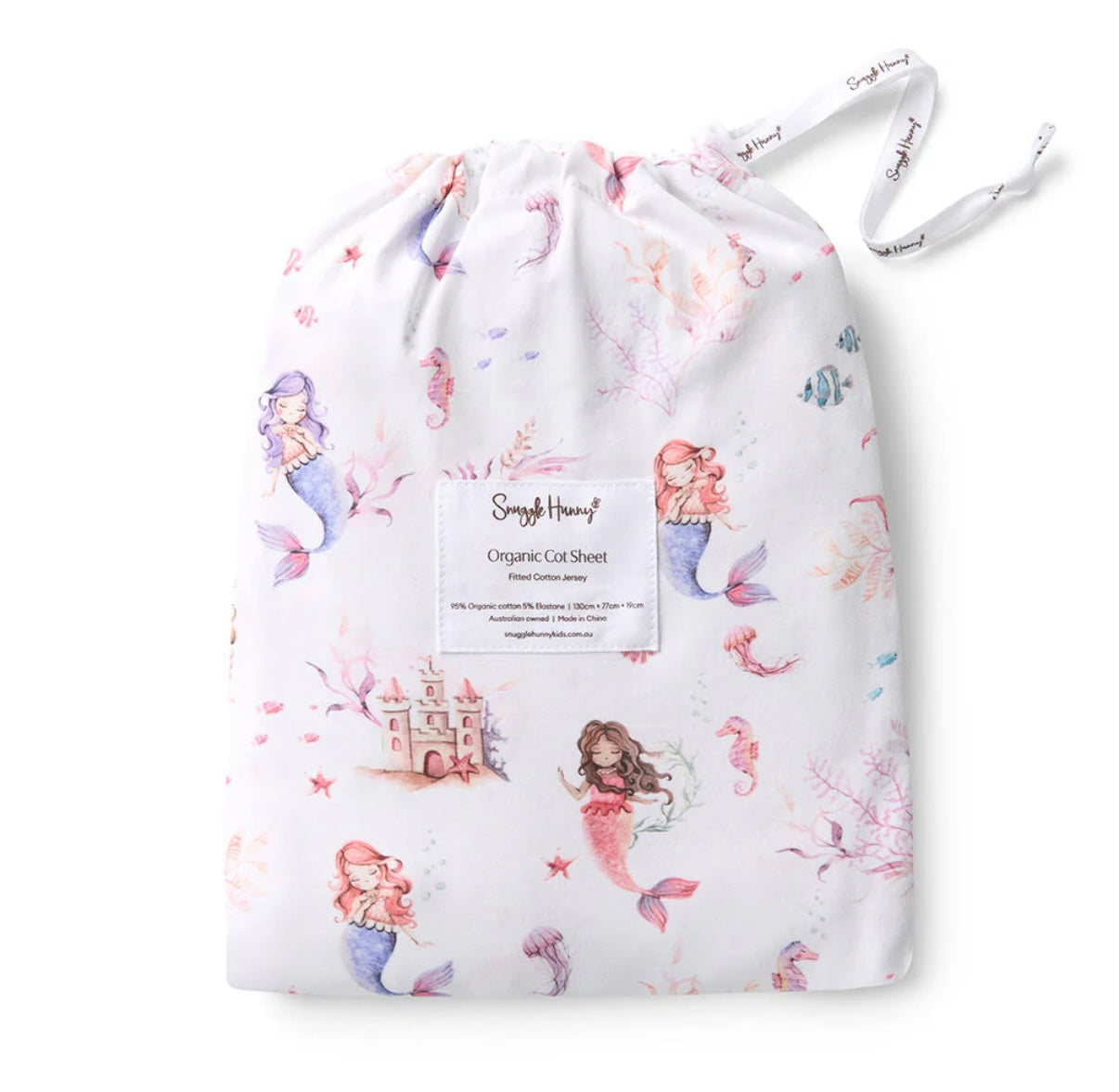 Snuggle Hunny Mermaid Fitted Cot Sheet