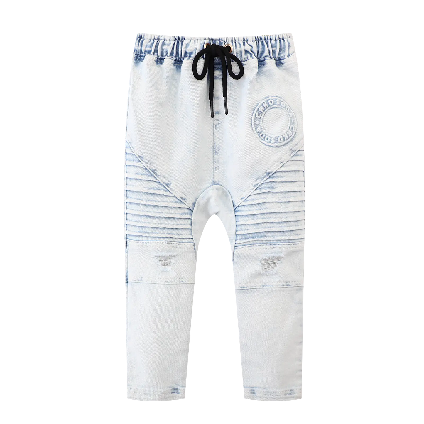 Cracked Soda Mateo Embossed Denim Jeans Blue