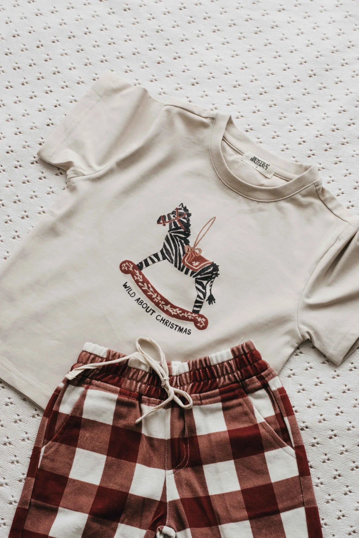 Bencer & Hazelnut Denim Shorts Gingham PREORDER