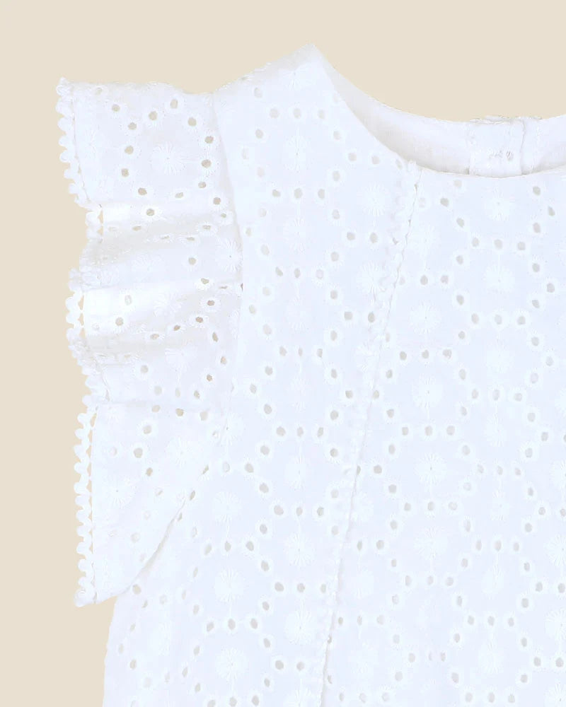 Bébé by Minihaha Broderie Occasion Bodysuit Cloud