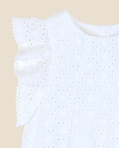 Bébé by Minihaha Broderie Occasion Bodysuit Cloud