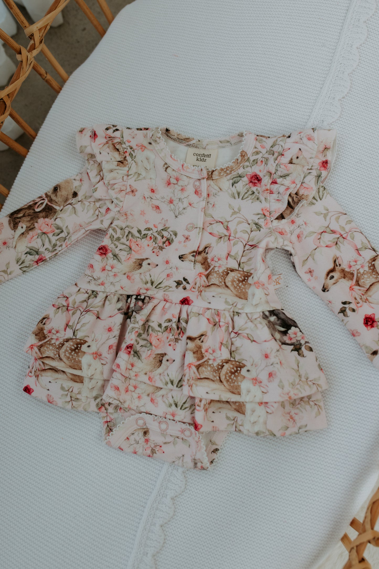 Confetti Kidz Baby Animals Bodysuit Dress
