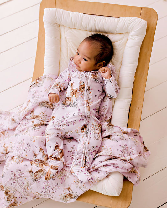 Confetti Kidz Enchanted Gardens Bamboo Zipsuit