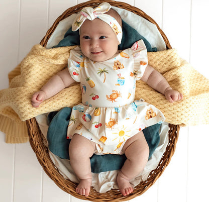 Snuggle Hunny Beach Fun Short Sleeve Dress