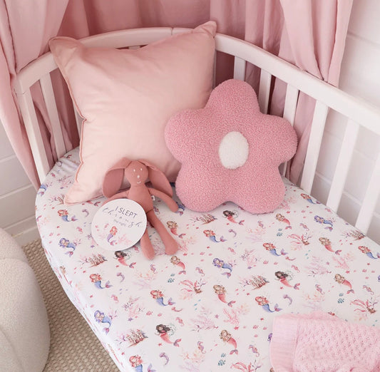 Snuggle Hunny Mermaid Fitted Cot Sheet