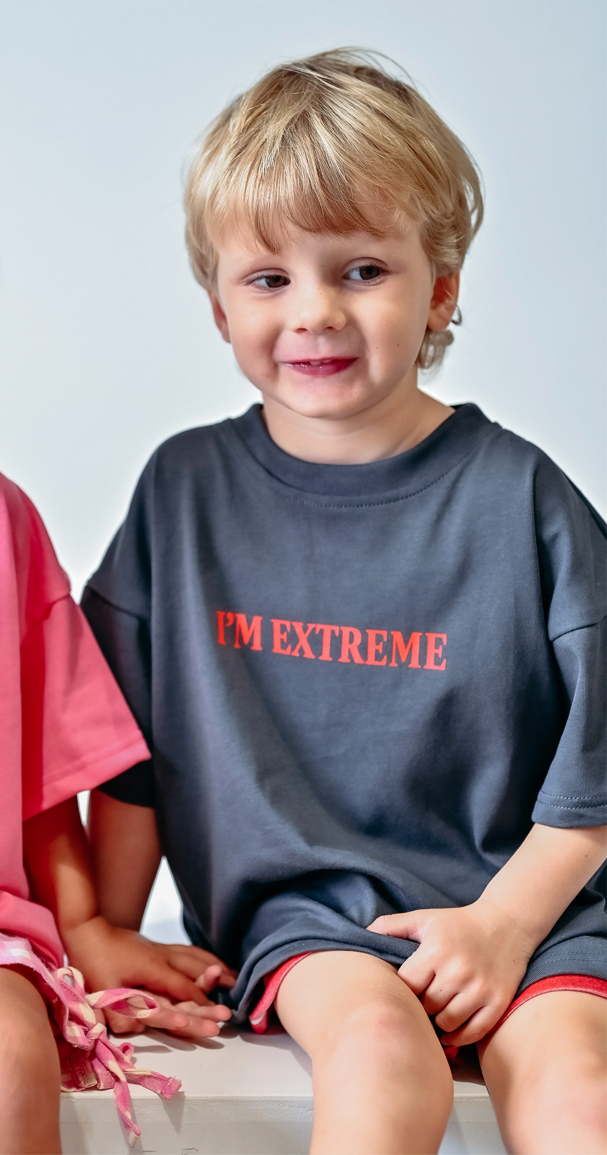 Dear Darcy ‘I’m Extreme’ Tee Charcoal & Red