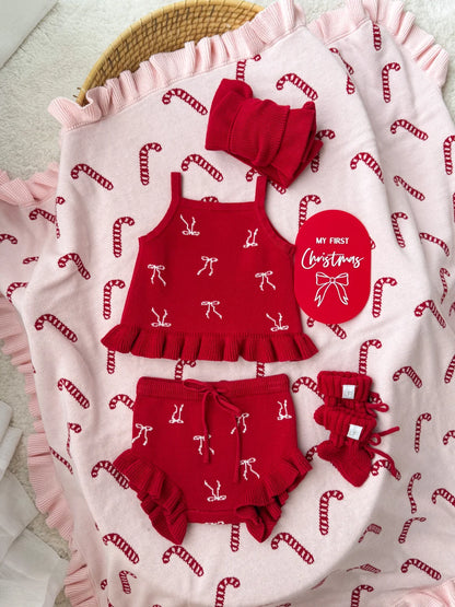 Little & Fern Knit Summer Set Rudolph Bows PRE-ORDER