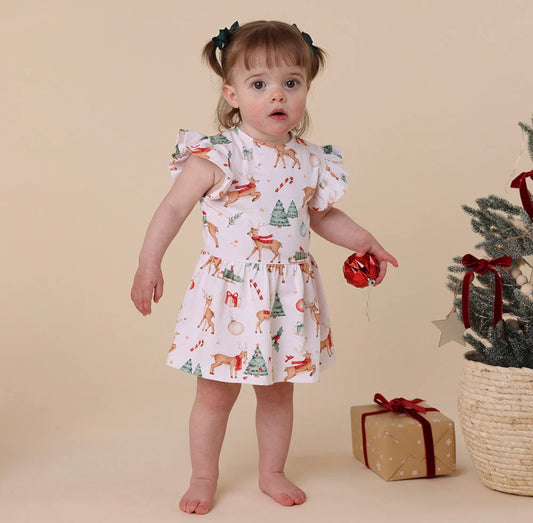Snuggle Hunny Prancer & Friends Short Sleeve Dress