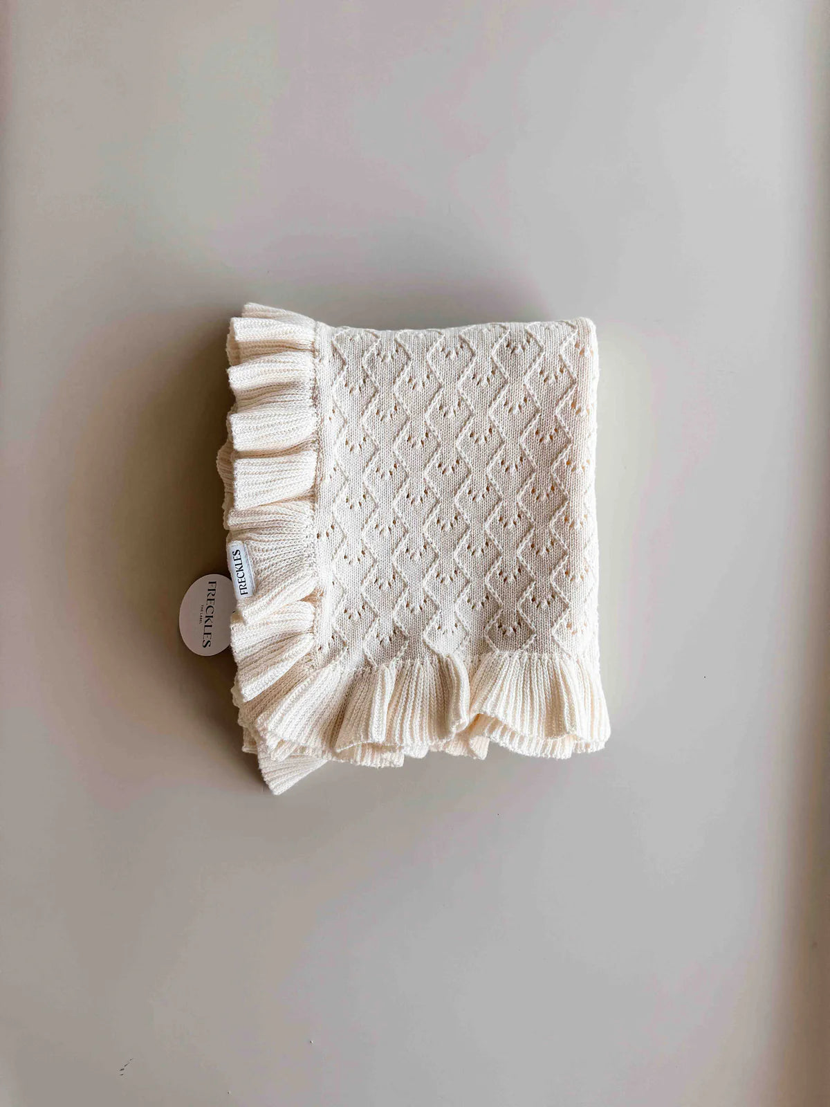 Freckles The Label Mila Pointelle Blanket Snow