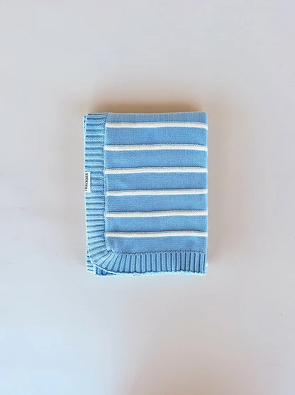 Freckles The Label Raised Stripe Blanket Arctic