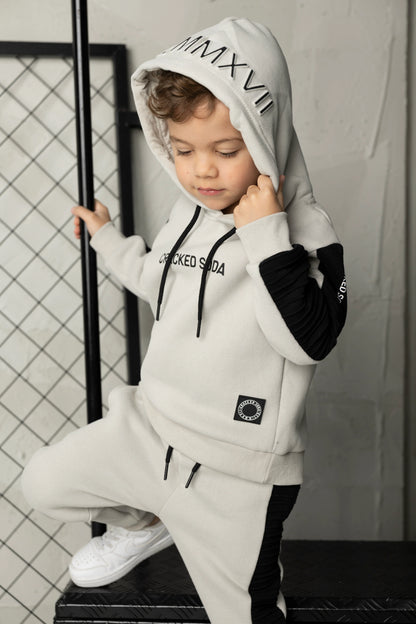 Cracked Soda Leo Elevated Hoodie Pebble