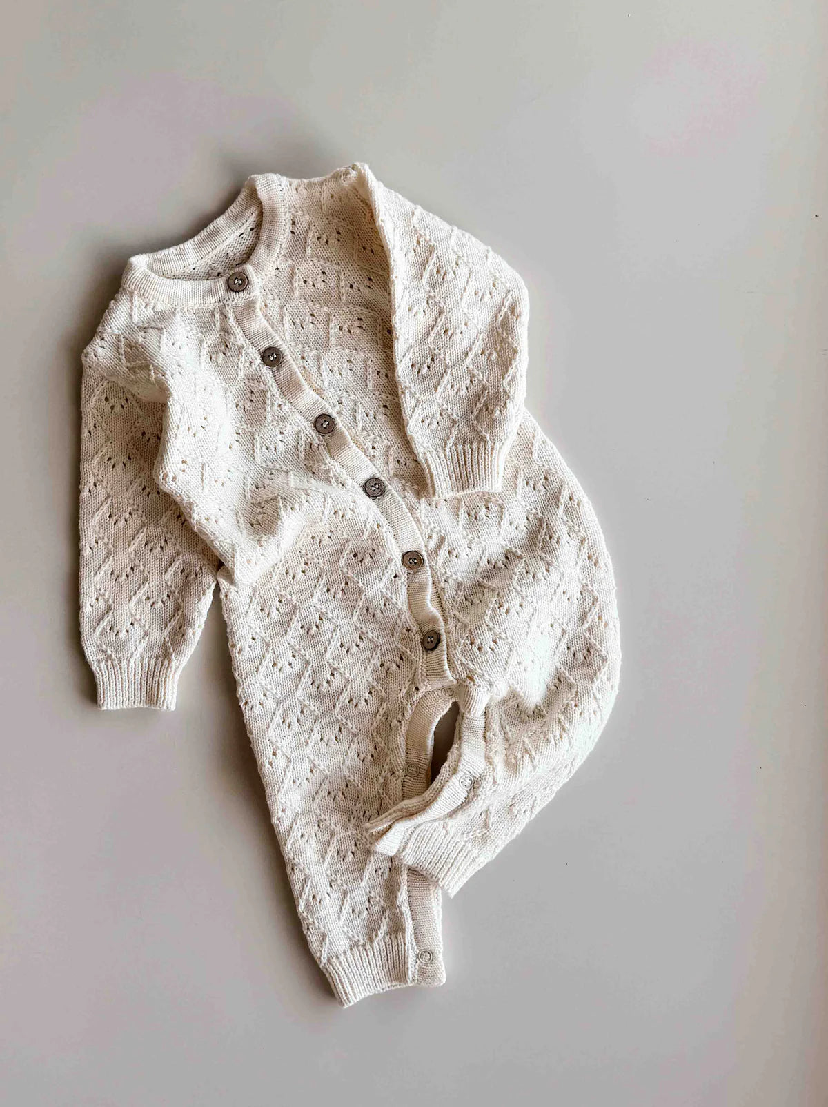 Freckles The Label Mila Pointelle Full Romper Snow