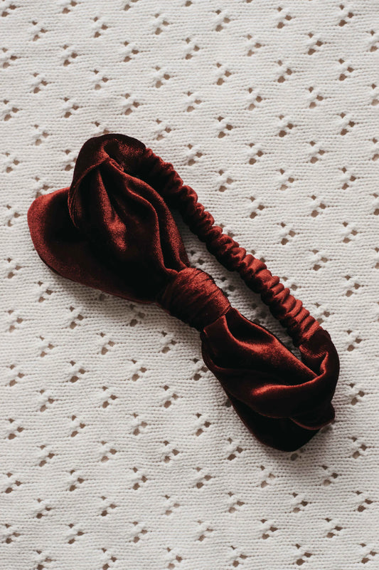 Bencer & Hazelnut Red Velvet Elastic Headband PREORDER