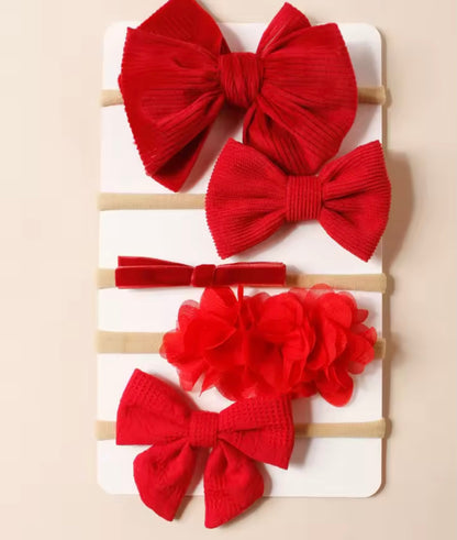 Red Bow Headbands