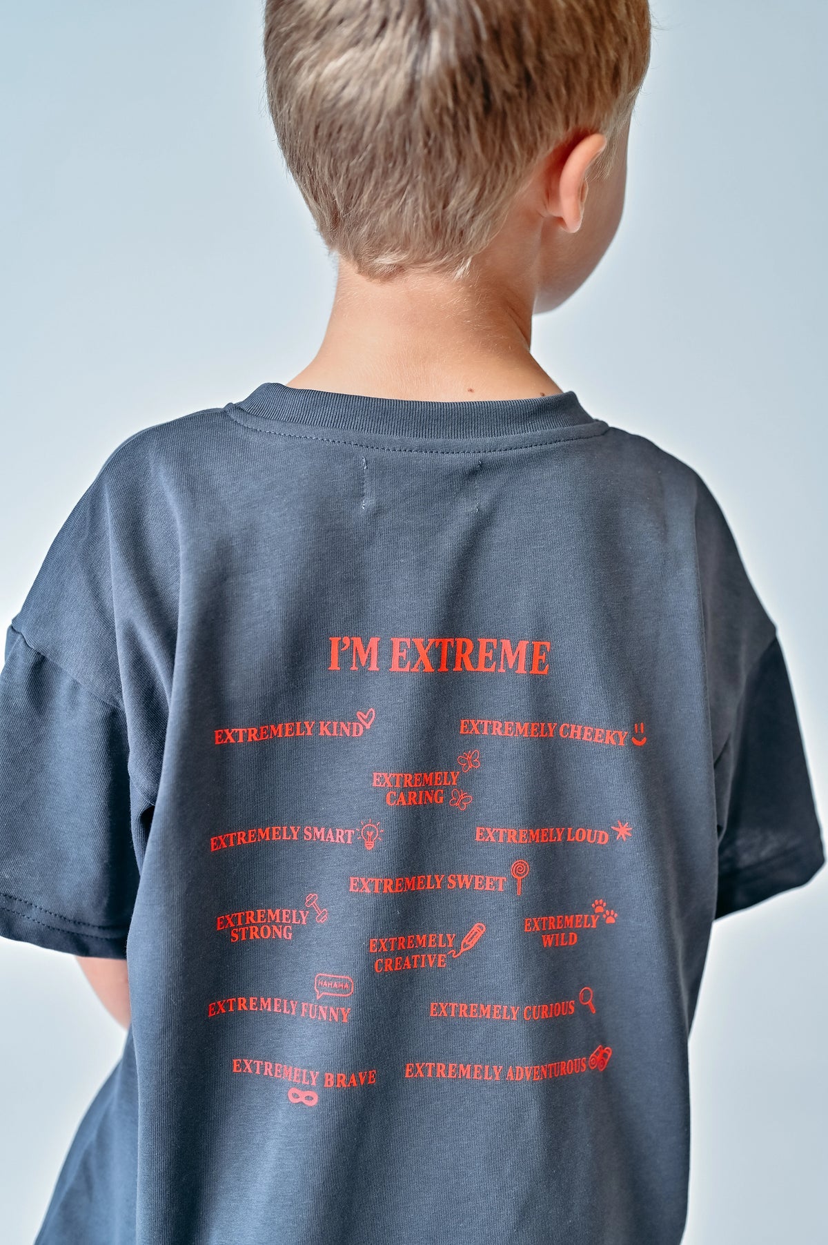 Dear Darcy ‘I’m Extreme’ Tee Charcoal & Red