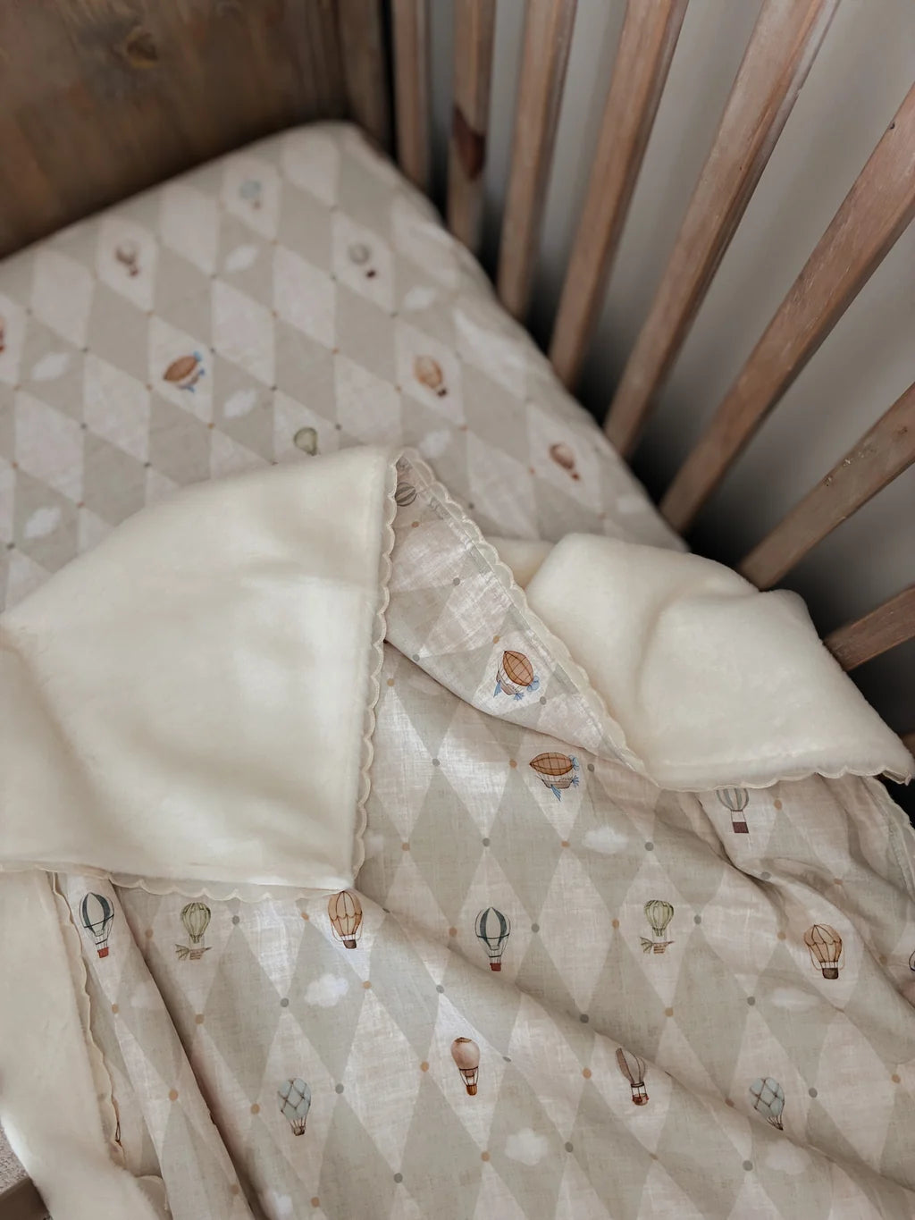 Pop Ya Tot Up & Away Fur Lined Cot Blanket