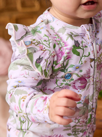 Fleur Harris ‘Heirloom Treasures’ Precious Frill Coverall in Pink Multi