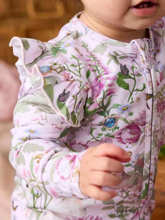 Fleur Harris ‘Heirloom Treasures’ Precious Frill Coverall in Pink Multi