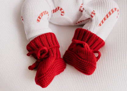 Little & Fern Knitted Booties Rudolph PRE-ORDER