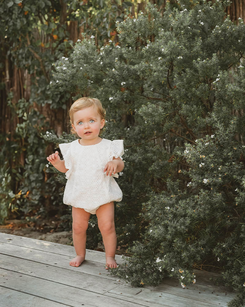 Bébé by Minihaha Broderie Occasion Bodysuit Cloud