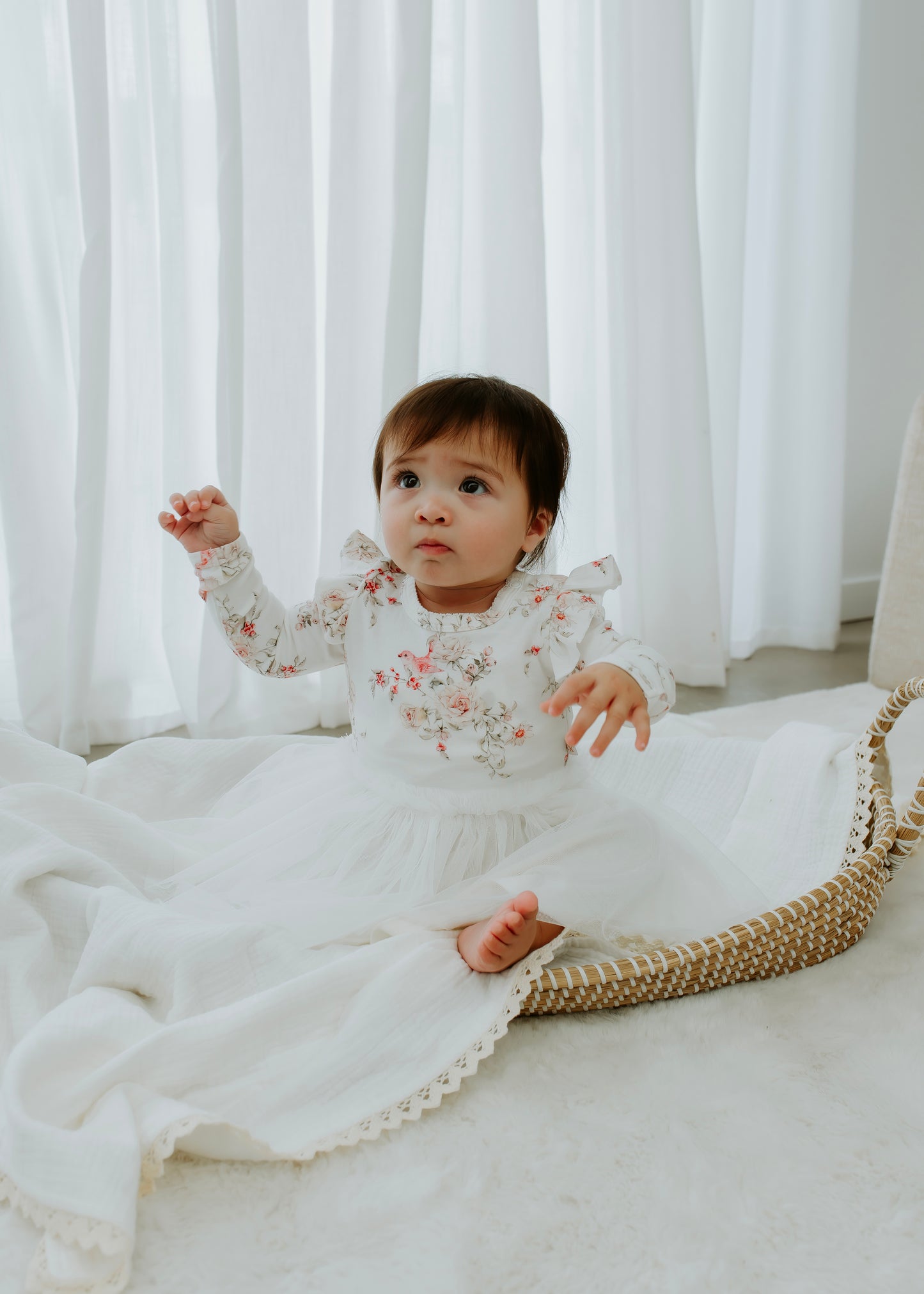Confetti Kidz Rose Garden Onesie Tutu Dress