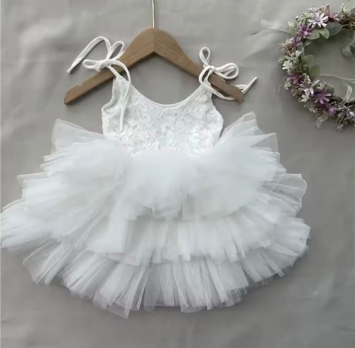 White Lace Tutu Dress
