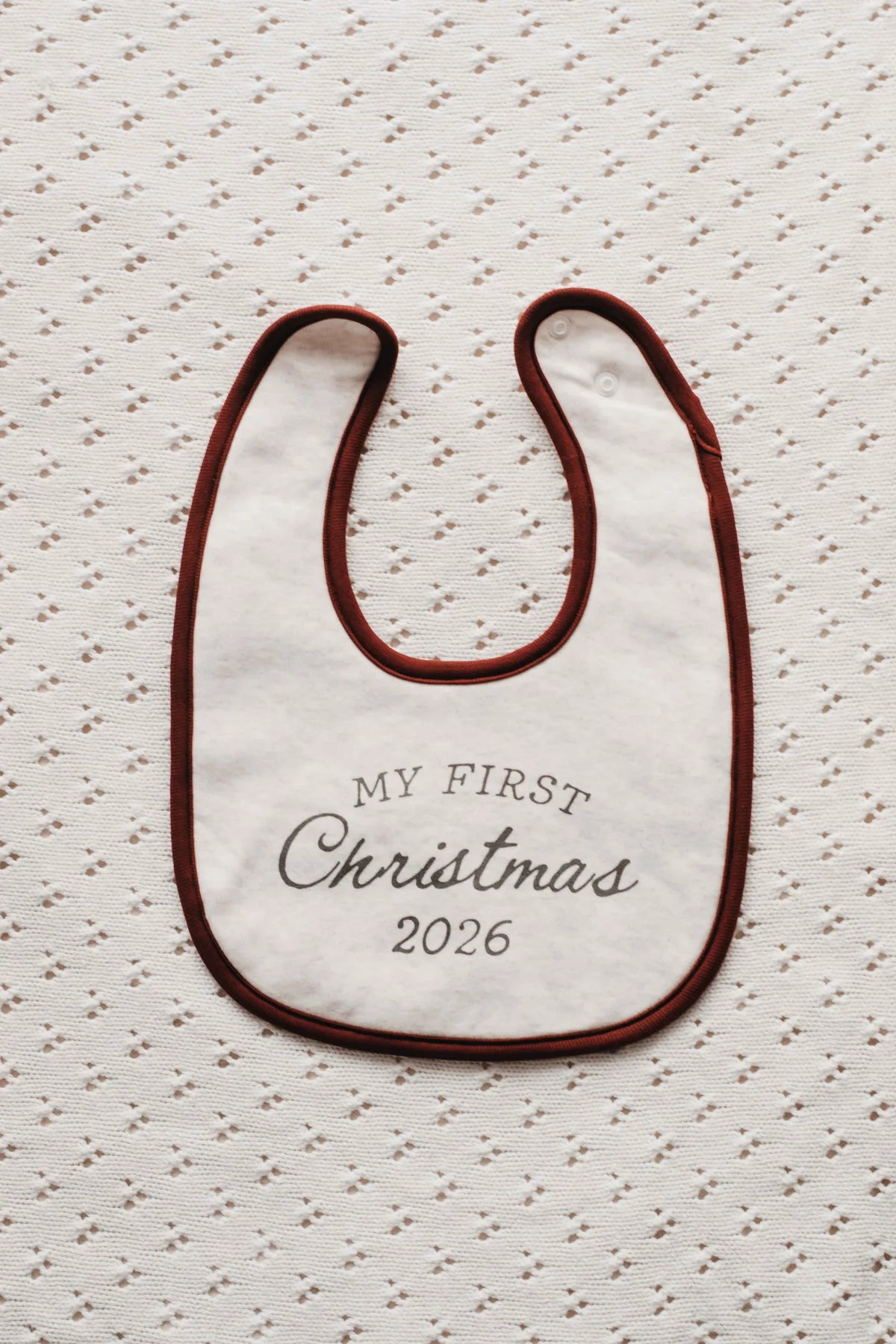 Bencer & Hazelnut ‘My First Christmas’ Bib PREORDER