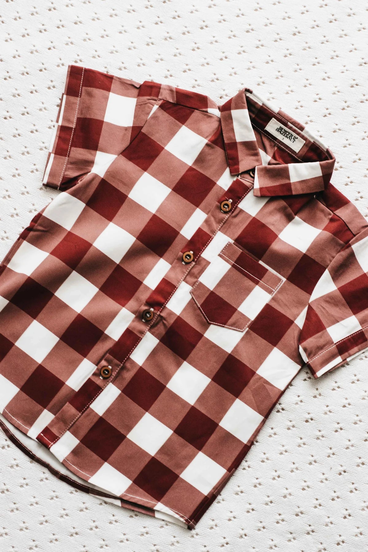 Bencer & Hazelnut Button Up Shirt Gingham PREORDER