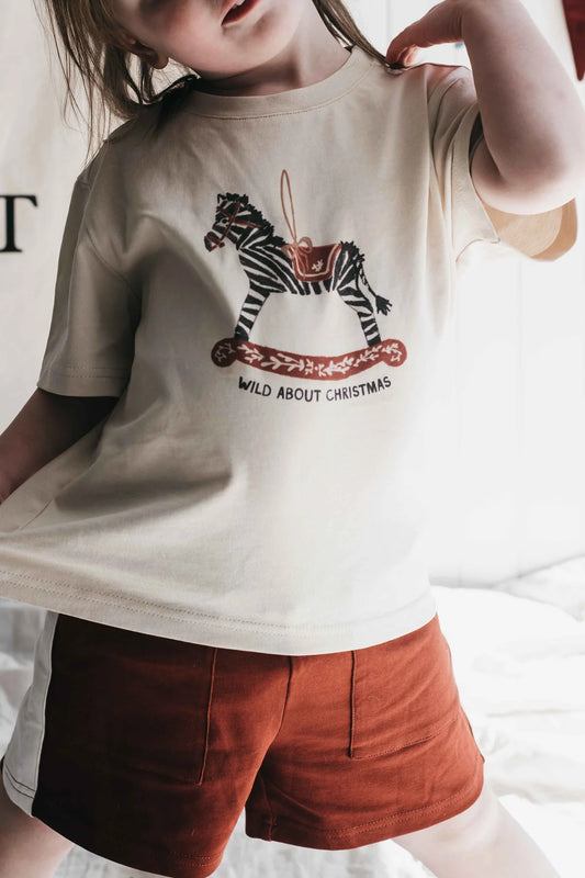 Bencer & Hazelnut Jersey Shorts Red & White PREORDER
