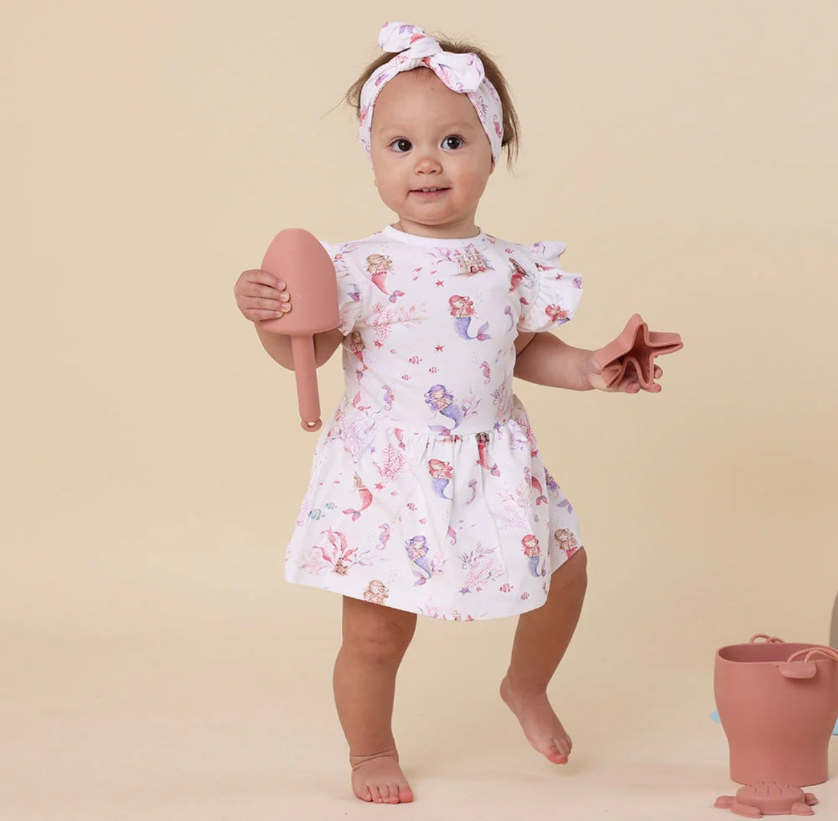 Snuggle Hunny Mermaid Short Sleeve Dress