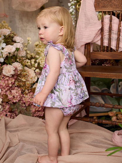 Fleur Harris ‘Heirloom Treasures’ Esme Skirt Bodysuit in Pink Multi